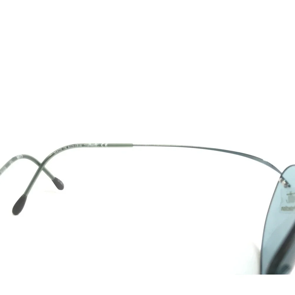 Silhouette Sunglasses M8568 /45 6075 Blue Rimless Frames with Light Blue Lenses